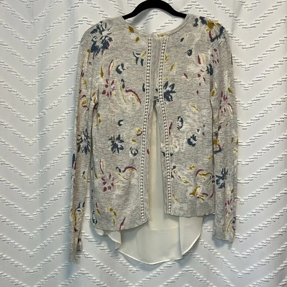 EUC Lucky Brand Layered Floral Sweater - Picture 3 of 5